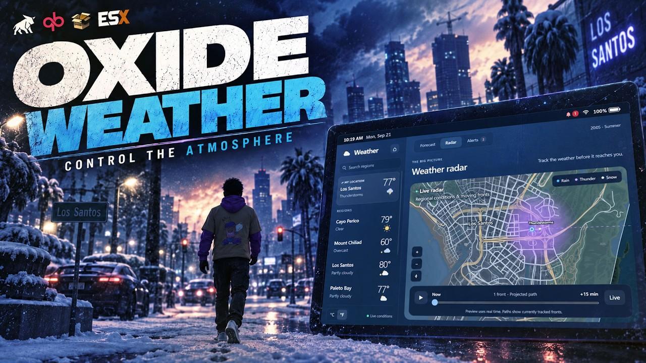 OXIDE WEATHER | Dynamic Regional Weather System for FiveM video preview